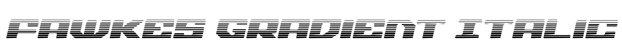 Fawkes Gradient Italic Font Image