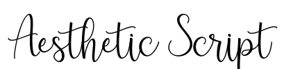 Aesthetic Script Font Image