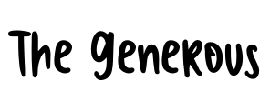 The Generous Font Image