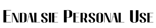 Endalsie Personal Use Font Image