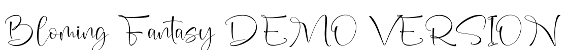 Bloming Fantasy DEMO VERSION Font Image
