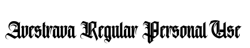 Avestrava Regular Personal Use  Font Image