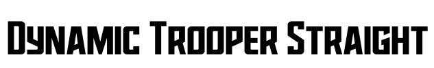 Dynamic Trooper Straight Font Image