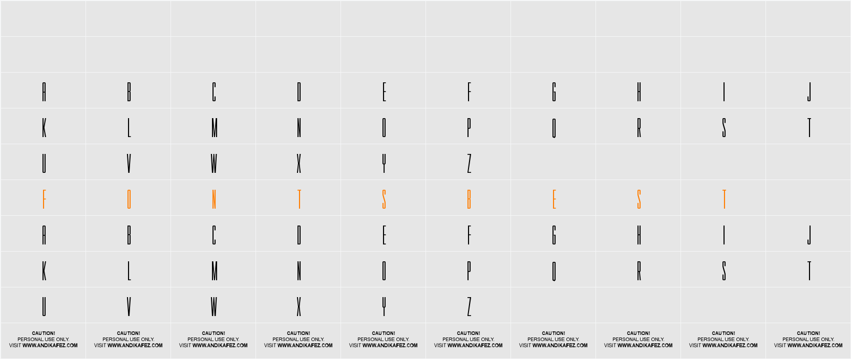 HORNSEA FC LIGHT Character Map