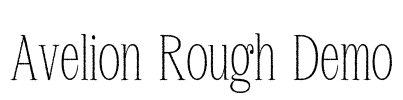 Avelion Rough Demo Font Image