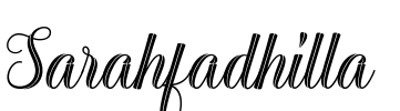 Sarahfadhilla Font Image