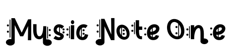 Music Note One Font Image