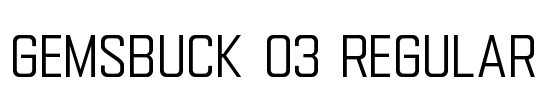 Gemsbuck 03 Regular Font Image