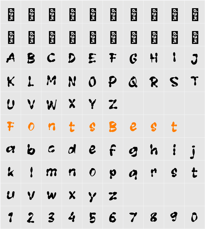 K Kromtor Character Map