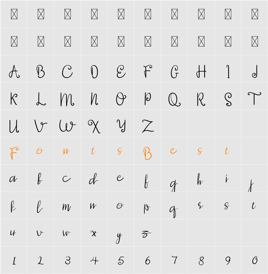 Anchorage Character Map