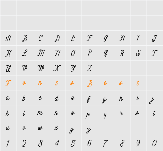 Andanta Demo Character Map