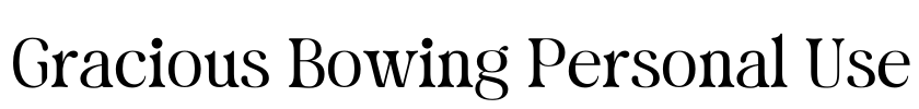 Gracious Bowing Personal Use Font Image