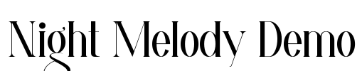 Night Melody Demo Font Image