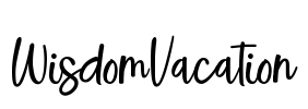 WisdomVacation Font Image