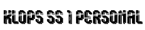 Klops SS 1 Personal Font Image