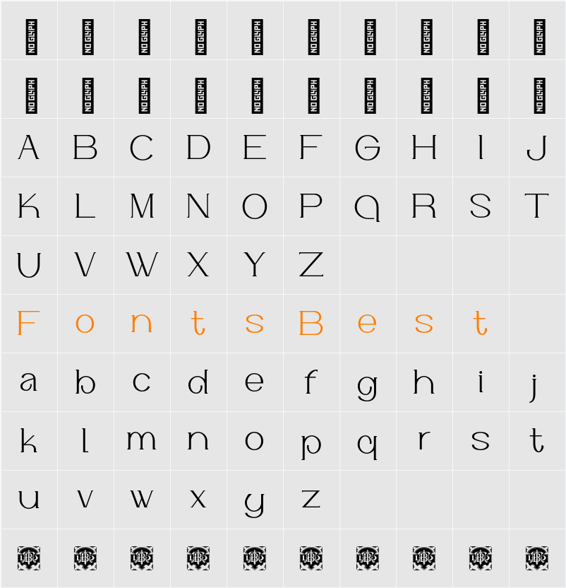 Veltica Demo Light Character Map