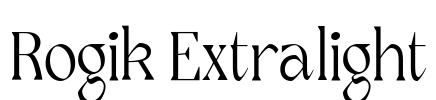Rogik Extralight Font Image
