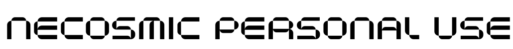 Necosmic Personal Use Font Image