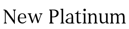 New Platinum Font Image