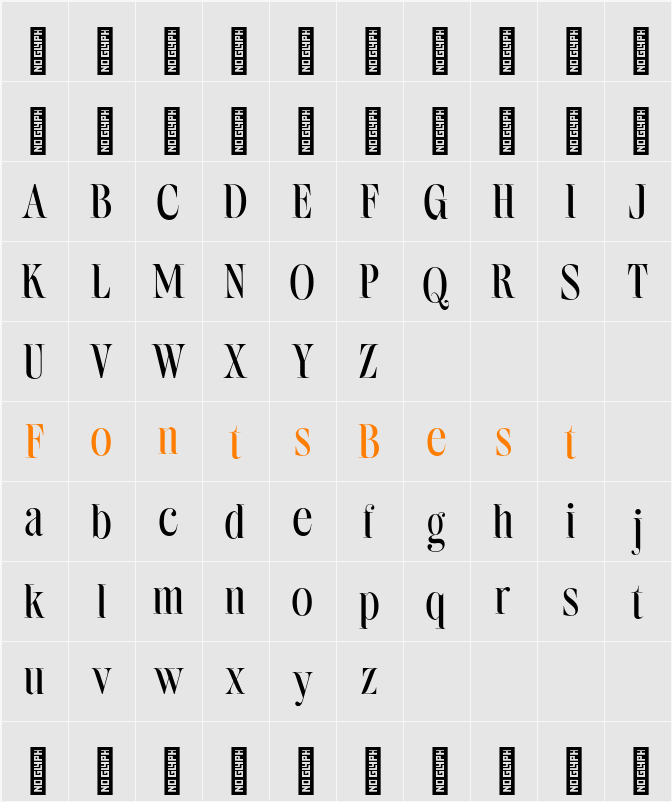 Bilqust - Demo Version Character Map