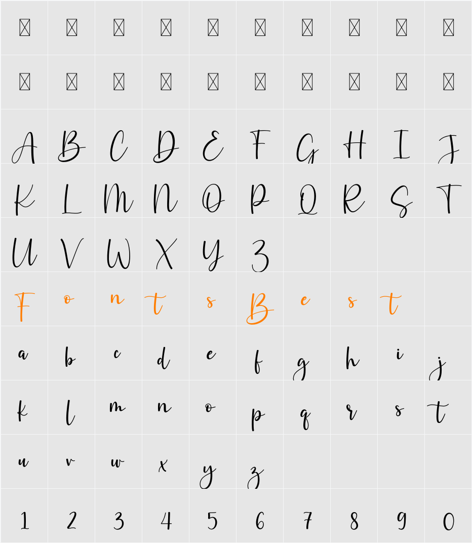 Normal Character Map