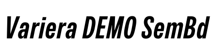 Variera DEMO SemBd Font Image