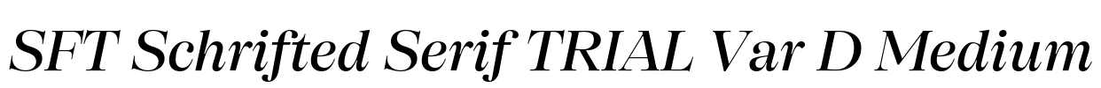 SFT Schrifted Serif TRIAL Var D Medium Font Image