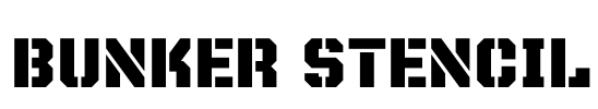 Bunker Stencil Font Image
