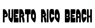 Puerto Rico Beach Font Image