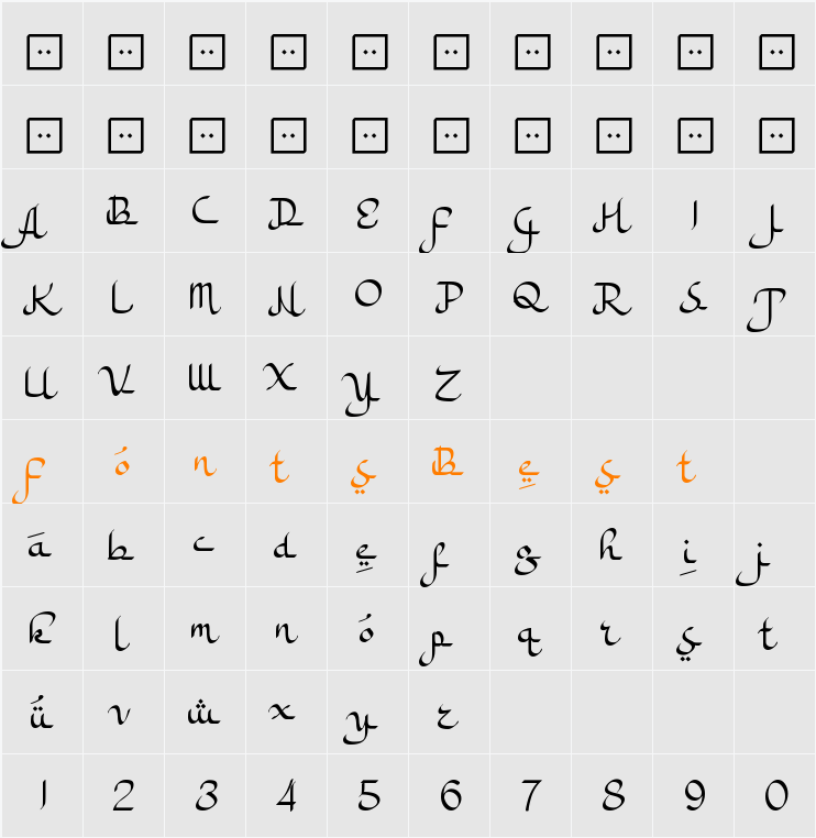 a Ahlan Wasahlan Character Map