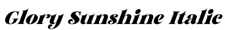 Glory Sunshine Italic