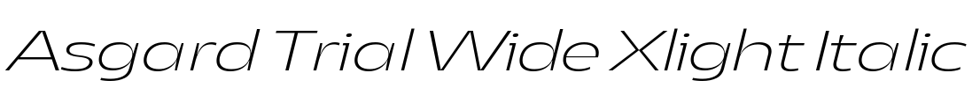 Asgard Trial Wide Xlight Italic