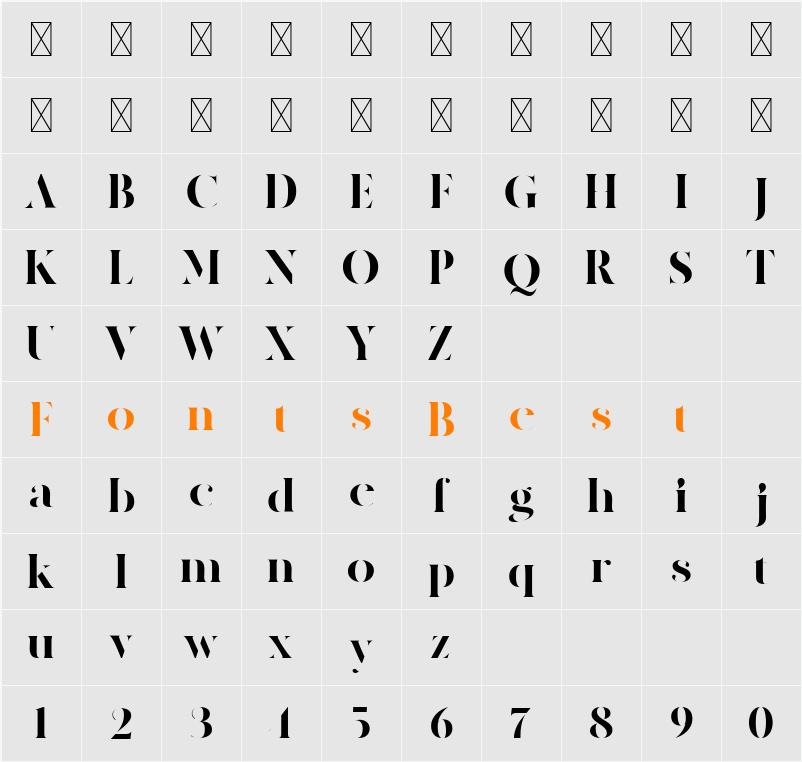 amigh Character Map