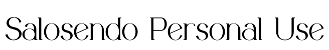 Salosendo Personal Use