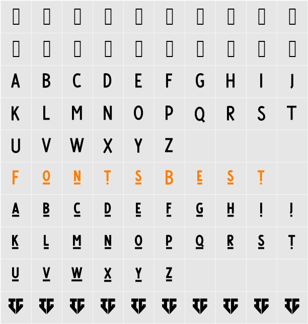 Satisfactory Topline Character Map
