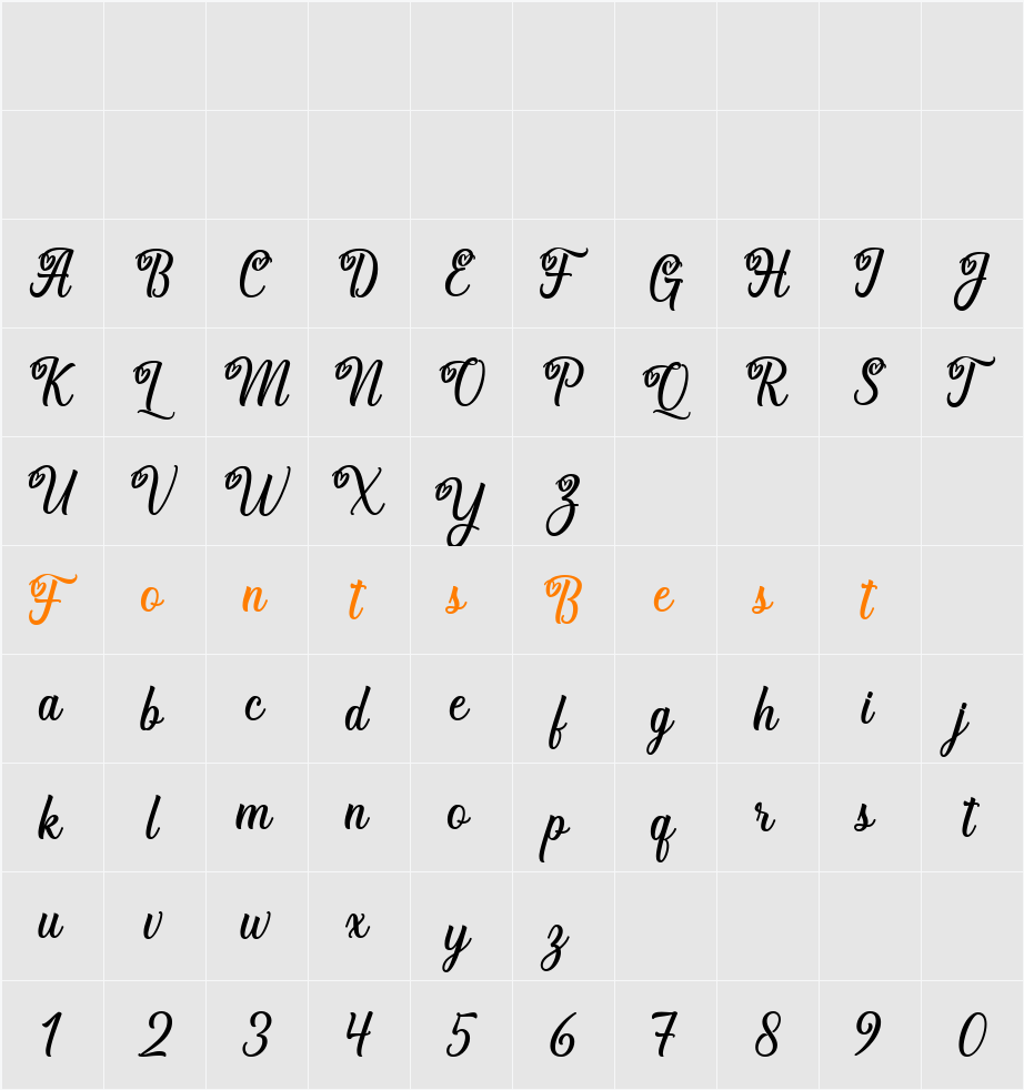 Amellya Character Map