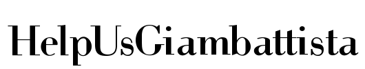 HelpUsGiambattista Font Image