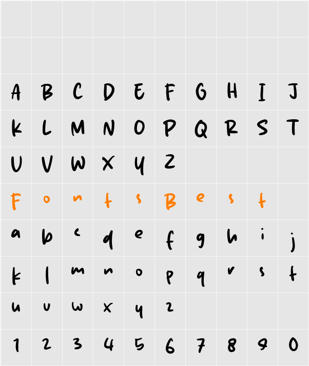 Beauty Faces Character Map