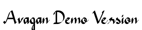 Avagan Demo Version Font Image