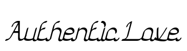 Authentic Love Font Image