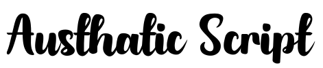 Austhatic Script Font Image