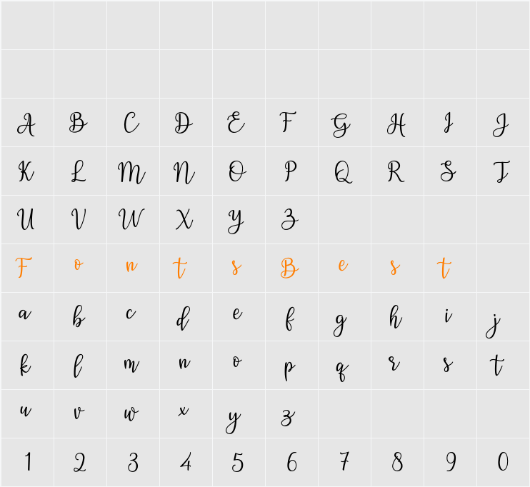 Ashadiya Character Map