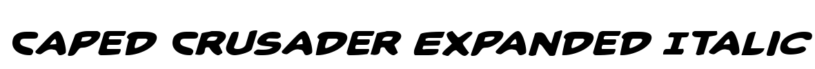 Caped Crusader Expanded Italic
