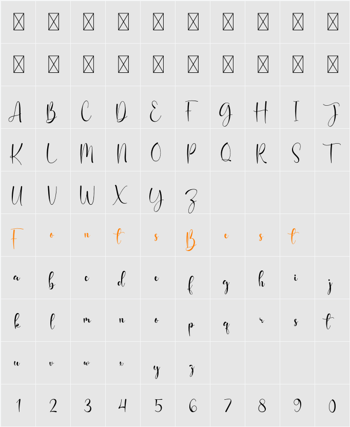 Kawai Character Map