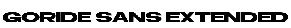 Goride Sans Extended