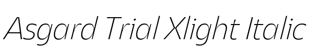 Asgard Trial Xlight Italic