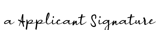 a Applicant Signature