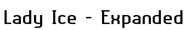 Lady Ice - Expanded Font Image