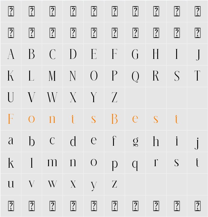Astagie Character Map