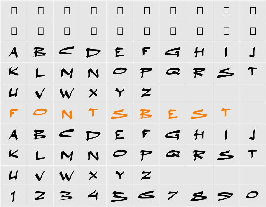 aAbrigyThink Character Map